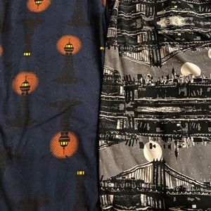 Lularoe TC legging pair, Lighthouses & skyline